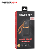GADGET MAX---GB-30PRO 30000MAH PD20W+ QC22.5W WITH CABLE FAST CHARGING POWER PRO DIGITAL DISPLAY POWER BANK (OUTPUT-4USB)(TYPE C-IN/OUT)(IPH-IN/OUT)(NPL-8/2023) 20020023BK