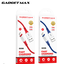GADGET MAX---GX06 IPH 2.4A FAST CHARGING EXQUISITE & PRACTICAL DATA CABLE FOR IPH (2.4A)(1M) 20070009BL