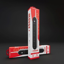 GADGET MAX---GMSC03 2500W 3USB AND 3 AC OUTLETS  MULTI-SOCKET WITH 6.5 FEET CABLE LENGTH (NPL-8/2023) 20050015BKGY
