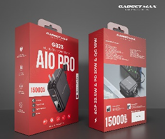 GADGET MAX--GB23 AIO PRO 15000MAH ALL-IN-ONE POWER BANK (OUTPUT-USB/TYPE-C / INPUT-TYPE-C ) (NPL-5/2023) 20020021BK
