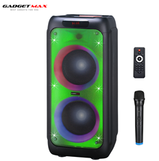 GADGET MAX---GMPT-50 PARTY BOX 50W (8"*2) BLUETOOTH SPEAKER 20080007BK
