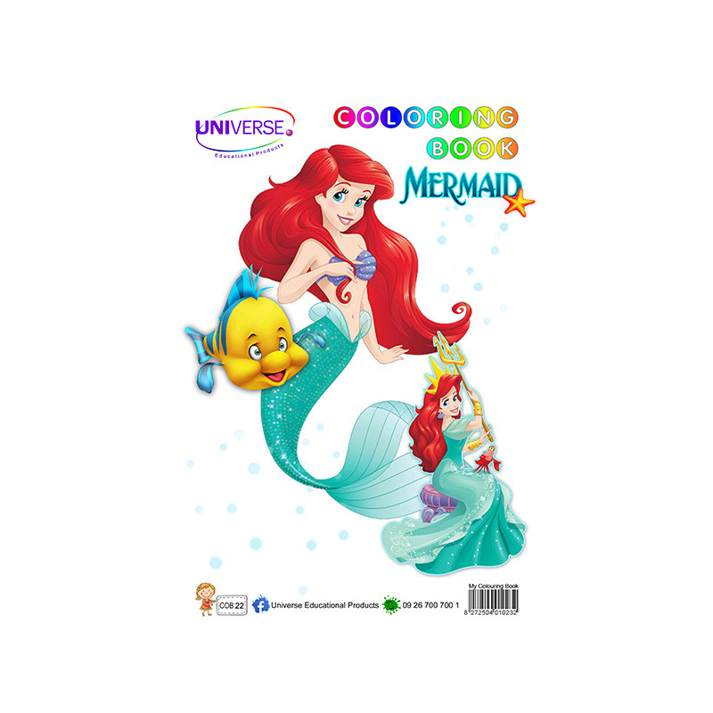 Universe Mermaid ဆေးရောင်စုံခြယ်စာအုပ်